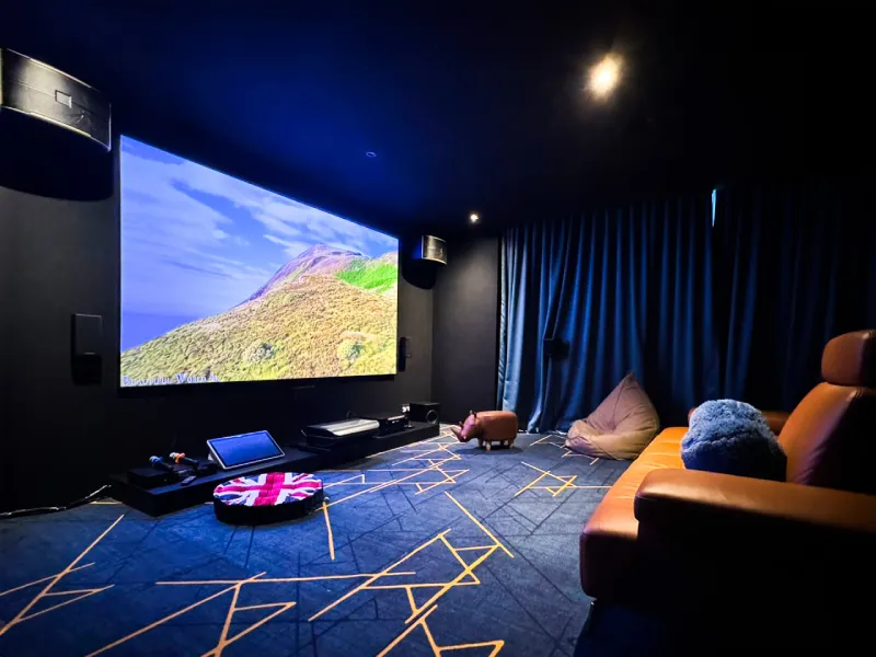 Cinetech Home Theatre Showroom in dimmed cinematic lighting